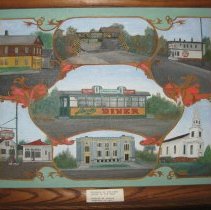 Painting, Cash Corner buildings