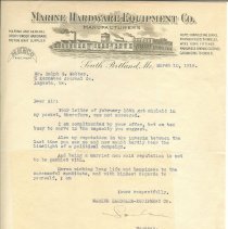 Letterhead for Marine Hardware- Equipment Co.