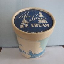 Blue Spruce ice cream carton