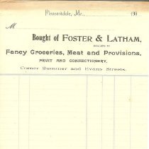 Invoice for Foster and Latham