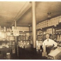 Andrew Cash inside his store