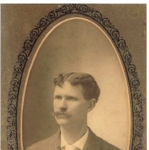 Copy photo--Bust portrait of Andrew J Cash.