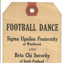 Ticket stub to a dance at Whitehall