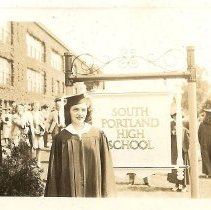 Muriel Blanchard's high school graduation, 1944