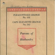 Pleasantdale Grange - Program Committees booklet