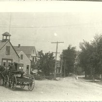 Willard Square and horse at fountain