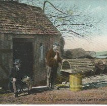 Making lobster traps at Fishermen's Point