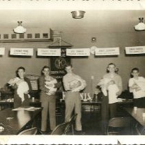 Robert Dyke wins pig contest 1952