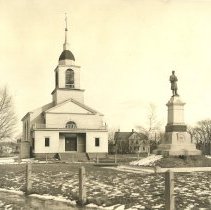 First Congregational Church and monument