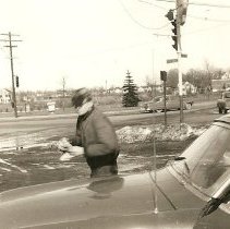 Lloyd W. Jordan Shell station attendant and car