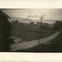 Loveitt's Field, steamer in background