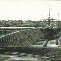 Ship in for repairs at the Portland Dry Dock, Cape Elizabeth