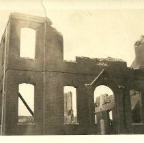 Remains of city hall and high school after the 1921 fire