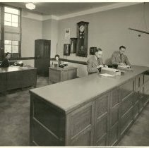 SPHS front office with staff, 1936-37
