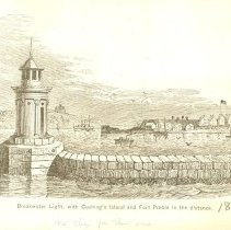 Breakwater Light engraving
