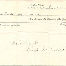 Frank I. Brown receipt