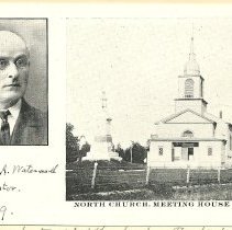 Postcard inside book