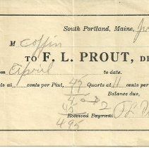 F.L. Prout receipt