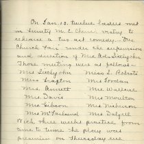 First page of minutes