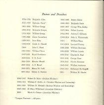 List of Pastors and Preachers