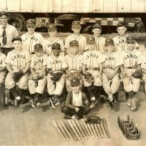 Little League baseball team sponsored by Lano's