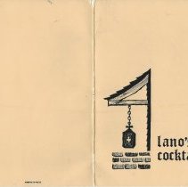 Lano's cocktail menu