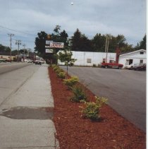Landscaping in front of new Drillen Hardware store, 460 Cottage Road