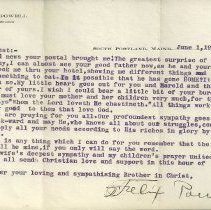 Reverend Felix Powell letter