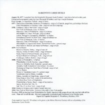 Chronology of the Carrie Heckle