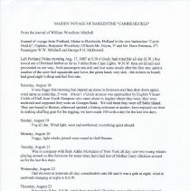 Maiden voyage of the Carrie Heckle