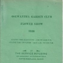 Osewantha Garden Club Flower Show Program