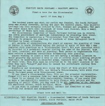 Plant a Tree registration form 1975