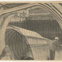 Scrapping of submarine at South Portland shipyard, 1959