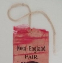 2nd prize ribbon from 1896 New England Fair