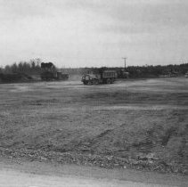 Clearing land for construction of Jordan Marsh