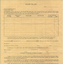 Order blank from Old Sparhawk Mills