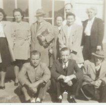 War Assets crew, switchboard operator in dark suit