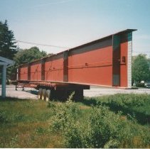Casco Bay Bridge, I-beam on flatbed truck