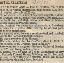 Carl E. Graffam - obituary