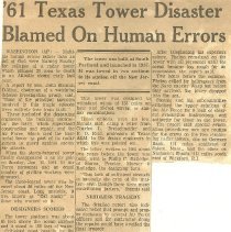 Article about 1961 Texas Tower disaster