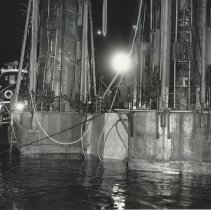 Texas Tower being launched, August 1956