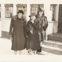 Mildred Coggins, Addie Nevells and Phyllis Hall in front of 40 Atlantic Ave