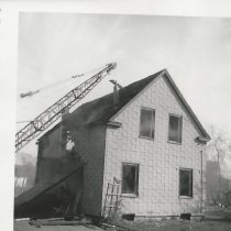 Demolition of the Coggins house on Atlantic Avenue, South Portland