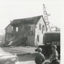 Demolition of the Coggins house on Atlantic Avenue, South Portland
