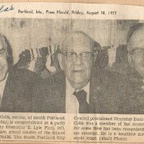 Daniel Cobb, honored 1972