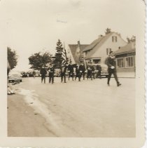 South Portland Police Department marching at the Memorial Day parade, 1950.