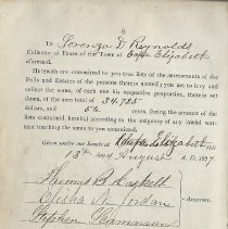 Instructions from Assessors to Tax Collector