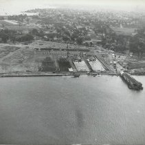 Construction of the South Portland Shipbuilding yard, 1941