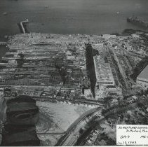Aerial view, West Yard, January 13, 1942