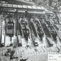 Aerial view, West Yard, February 13, 1942